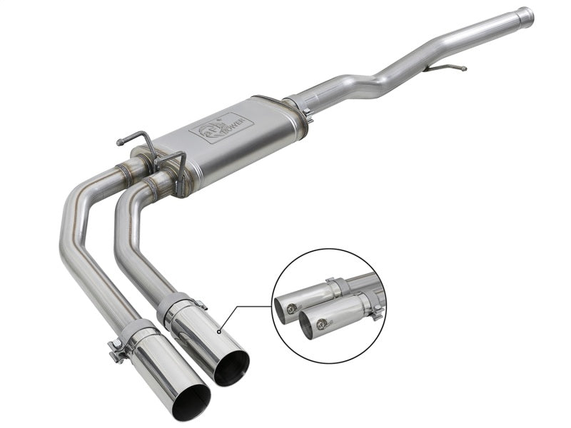 aFe Rebel Series 3in-2.5in 409 SS Cat-Back Exhaust 09-18 GM Silverado/Sierra 1500 V6-4.3L / V8-4.6L Catback aFe