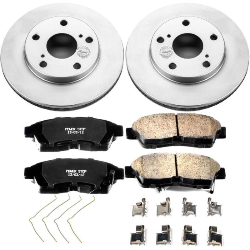 Power Stop 92-01 Toyota Camry Front Z17 Evolution Geomet Coated Brake Kit Brake Kits - Performance Blank PowerStop