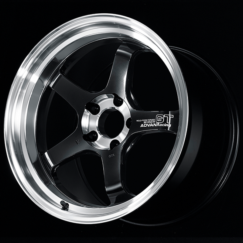 Advan GT Beyond-R 18X9.5 / +25 Off / 5x112 BC / 66.5mm Bore / Diamond Cut and Dark Platinum Black Wheels - Forged Advan