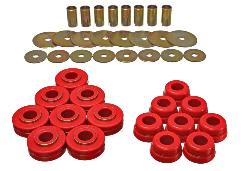 Energy Suspension Nissan/Datsun Red Body Mount Set Bushing Kits Energy Suspension