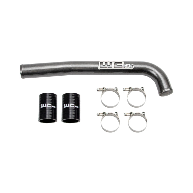 Wehrli 19-23 Cummins 6.7L Upper Coolant Pipe - WCFab Grey Radiator Hoses Wehrli