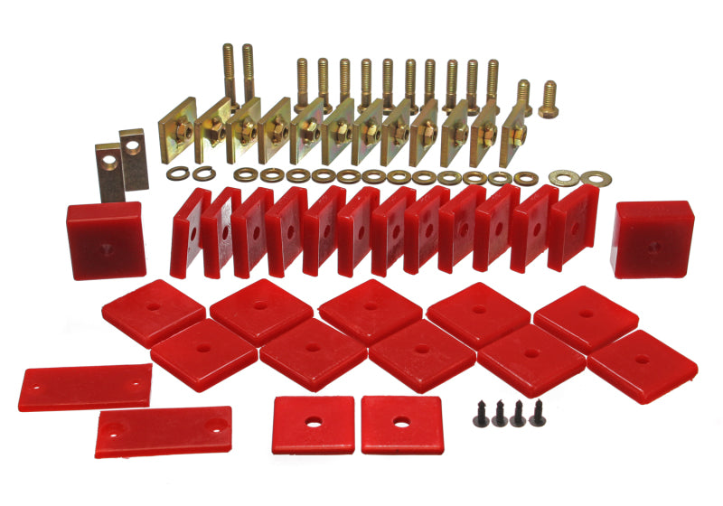 Energy Suspension Toy Land Cruiser Bodymount Set - Red Bushing Kits Energy Suspension