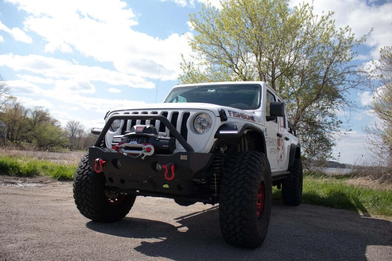 Fishbone Offroad 2018+ Jeep Wrangler JL/JLU/2020+ Gladiator JT Alum Front Fender Flares - Black Fender Flares Fishbone Offroad