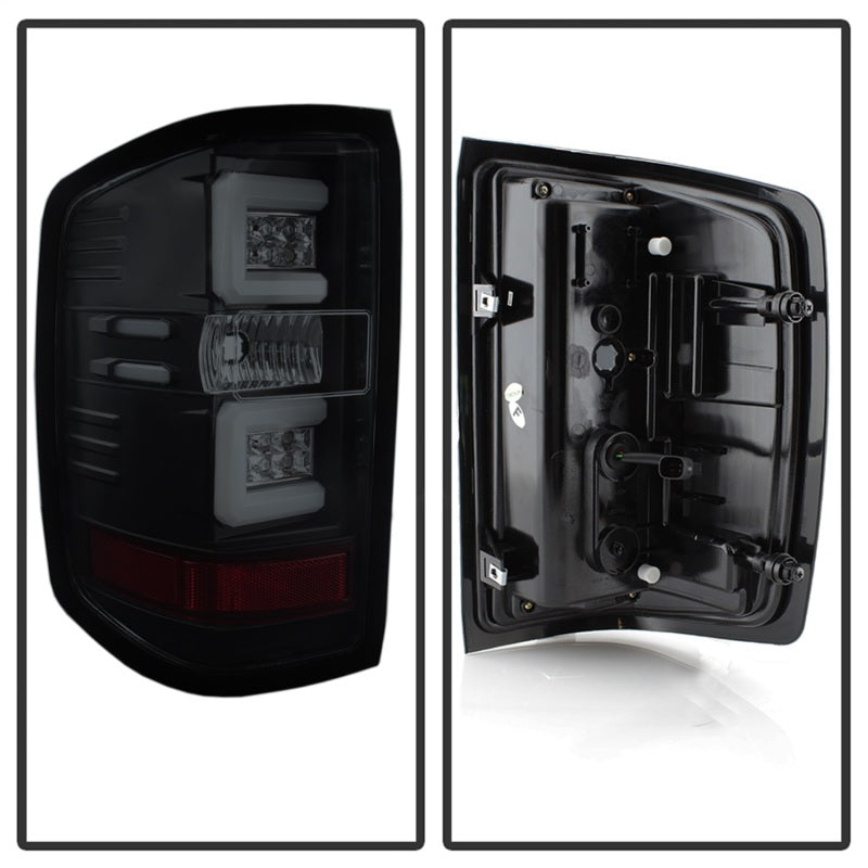 Spyder Chevy Silverado 16-17 Light Bar LED Tail Lights - Black Smoke ALT-YD-CS16-LED-BSM Tail Lights SPYDER