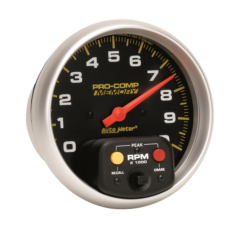 Autometer Pro-Comp 5 inch 10K RPM with Peak Memory In-Dash Tachometer Gauges AutoMeter
