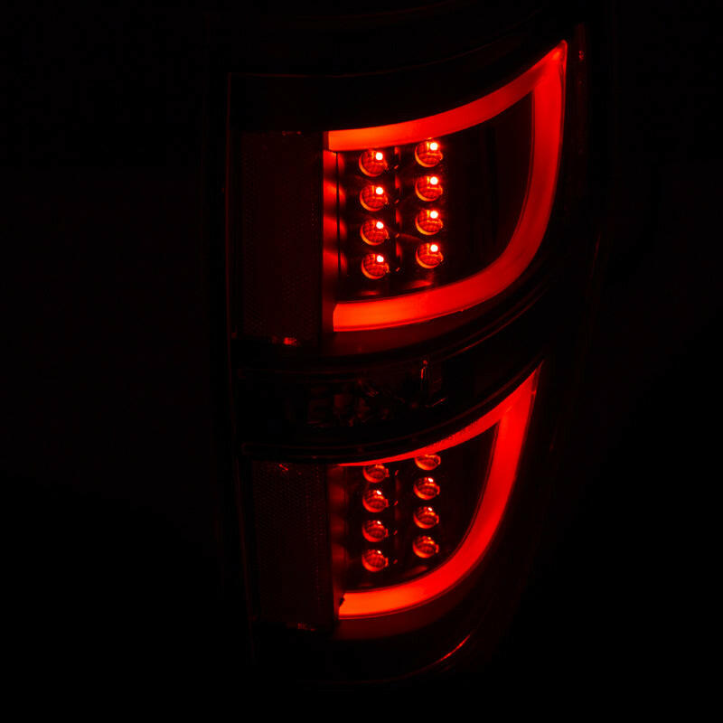 ANZO 2009-2013 Ford F-150 LED Taillights Black Tail Lights ANZO