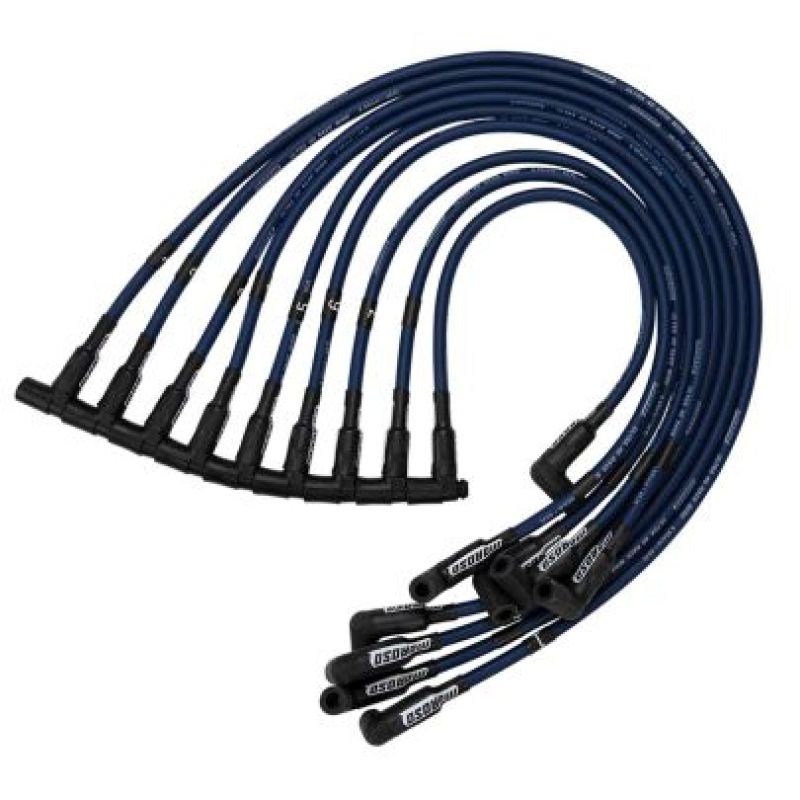 Moroso Chevrolet Small Block (Sprint Car) Ignition Wire Set - Ultra 40 - Unsleeved - HEI - Blue Spark Plug Wire Sets Moroso