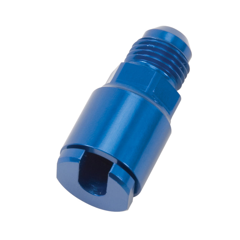 Russell Performance -6 AN male to 1/4in SAE Quick-Disconnect Female (Blue Single) Fittings Russell