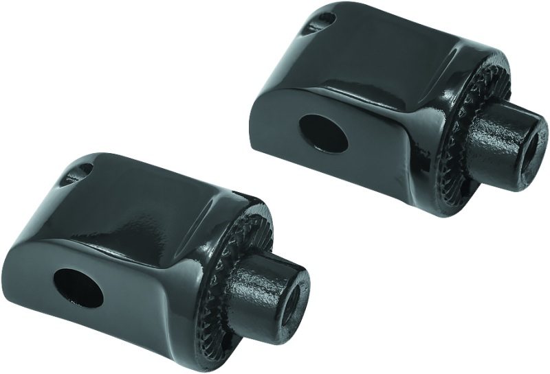 Kuryakyn Splined Adapter Kawasaki & Yamaha Gloss Black Footpegs Kuryakyn