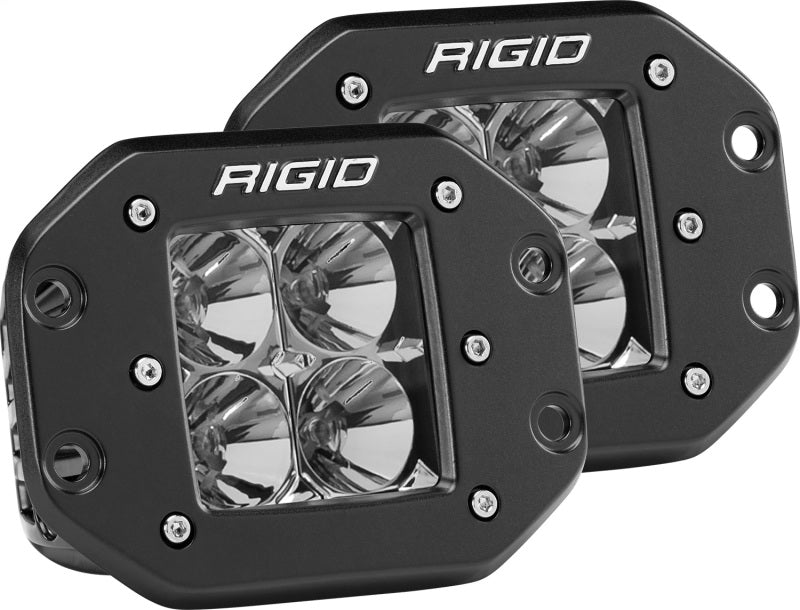 Rigid Industries Dually - Flush Mount - Flood - Set of 2 Light Bars & Cubes Rigid Industries