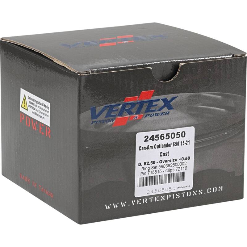 Vertex Piston 04-05 Can-Am Outlander 330 2x4 330cc +0.50mm Oversized Cast Replica Piston Kit Piston Sets - Powersports Vertex Pistons