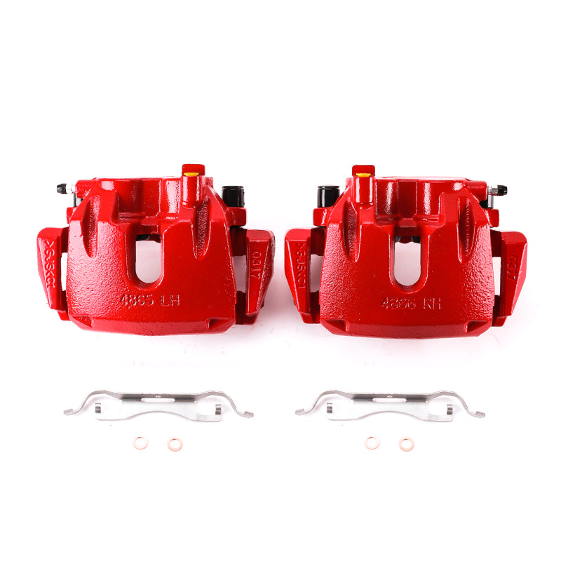 Power Stop 11-17 Dodge Durango Front Red Calipers w/Brackets - Pair Brake Calipers - Perf PowerStop