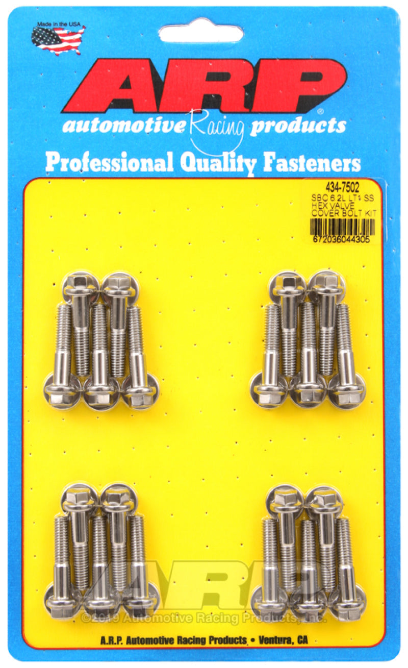 ARP Chevy LT1 6.2L Valve Cover Hex Stainless Steel Bolt Kit Hardware Kits - Other ARP