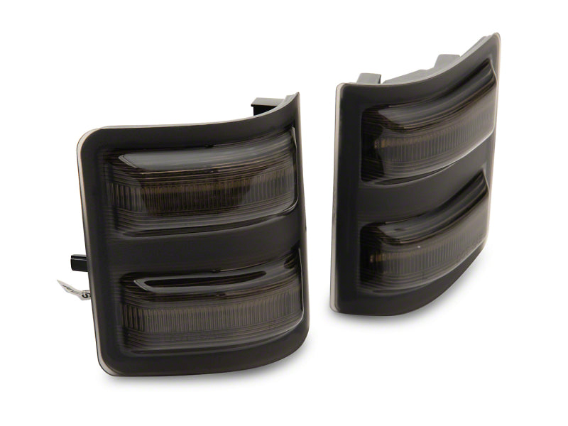 Raxiom 11-16 Ford F-250/F-350 Super Duty Axial LED SEQL Switchback Side Mirror Marker Lamps- Smoked Sidemarkers & Indicators Raxiom