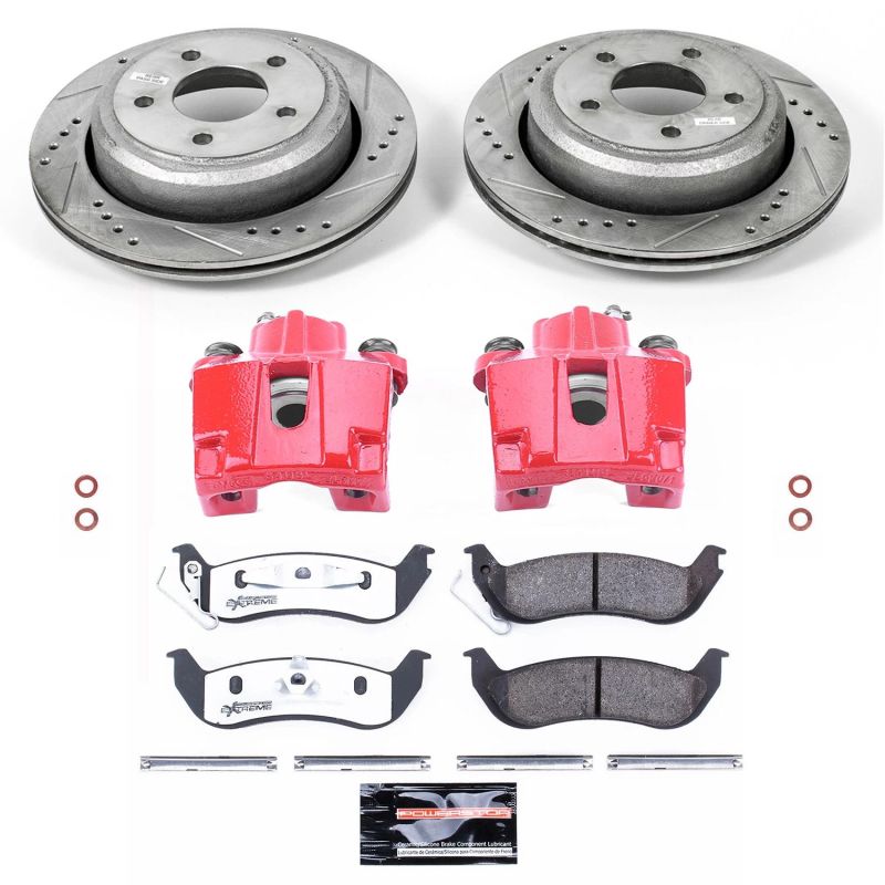 Power Stop 10-11 Ford Ranger Rear Z26 Street Warrior Brake Kit w/Calipers Brake Kits - Performance D&S PowerStop