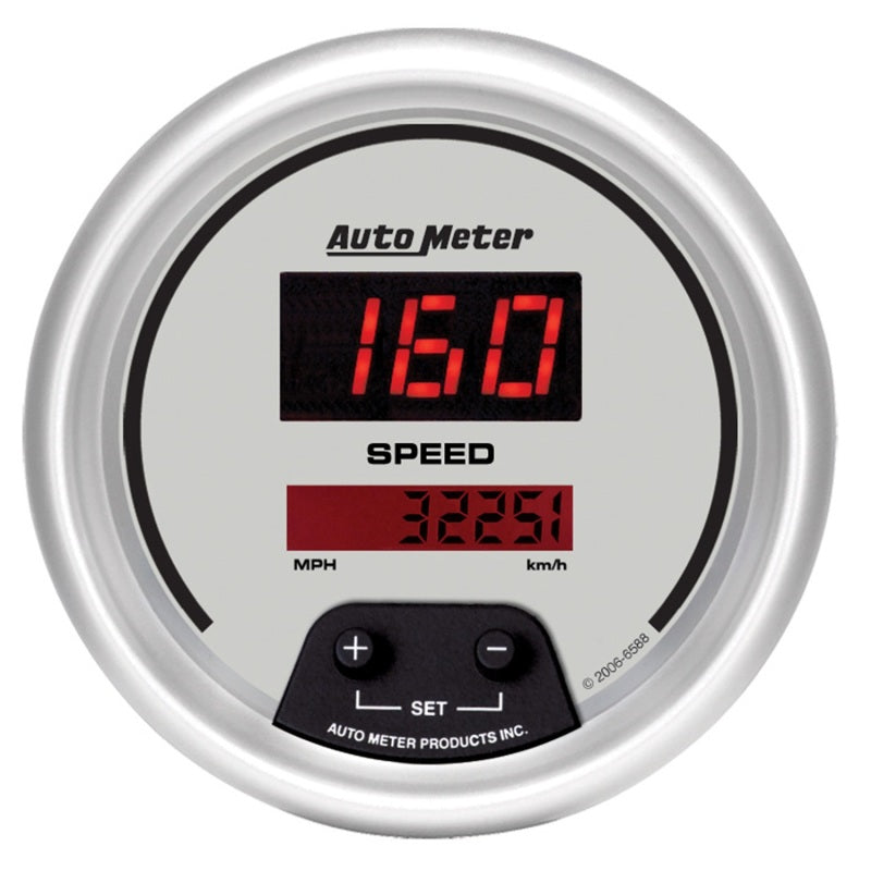 Autometer Ultra-Lite 3 3/8in 160 MPH Digital Speedo Gauge Gauges AutoMeter