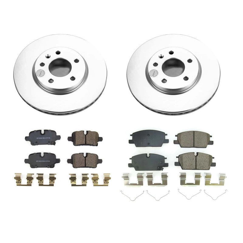 Power Stop 2021 Chevrolet Malibu Front & Rear Z17 Coated Brake Kit Brake Kits - Performance Blank PowerStop