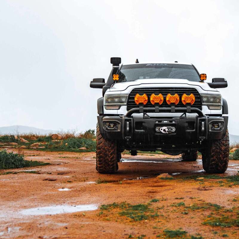 KC HiLiTES SlimLite 8in. LED Light Shield (Shield Only) - Amber Light Covers and Guards KC HiLiTES