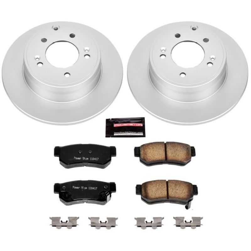 Power Stop 06-08 Hyundai Sonata Rear Z17 Evolution Geomet Coated Brake Kit Brake Kits - Performance Blank PowerStop