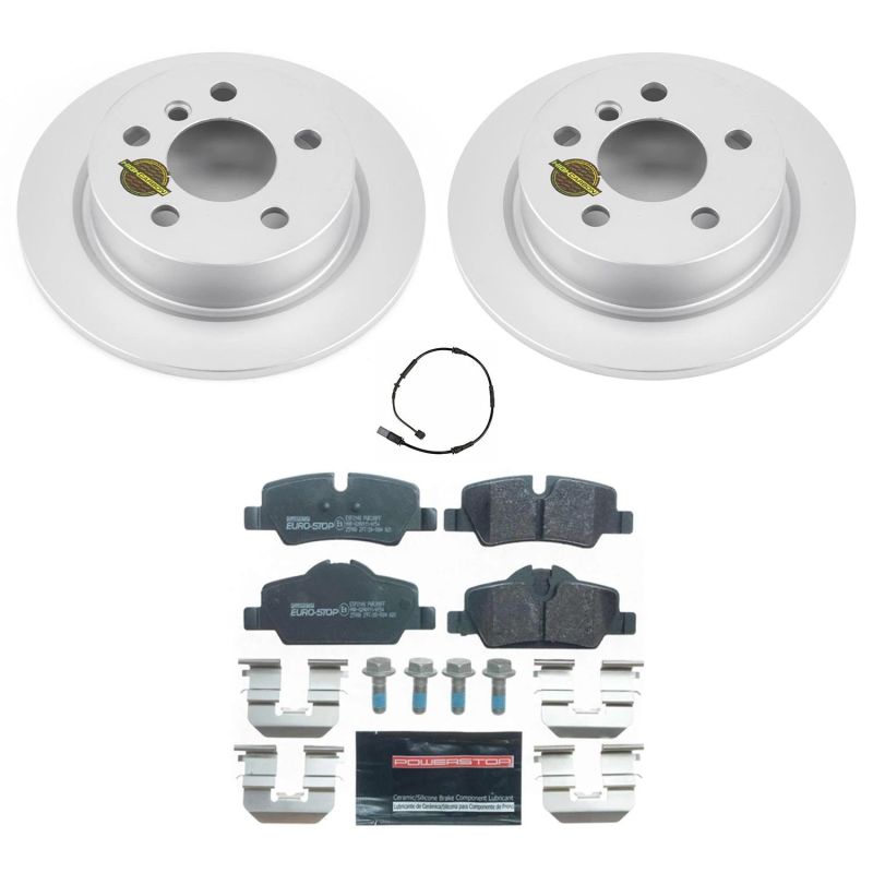 Power Stop 14-19 Mini Cooper Rear Euro-Stop Brake Kit Brake Kits - OE PowerStop