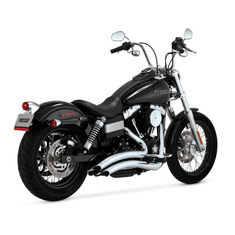Vance & Hines HD Dyna 06-17 Big Radius 2-2 Chrome PCX Full System Exhaust Powersports Exhausts Vance and Hines