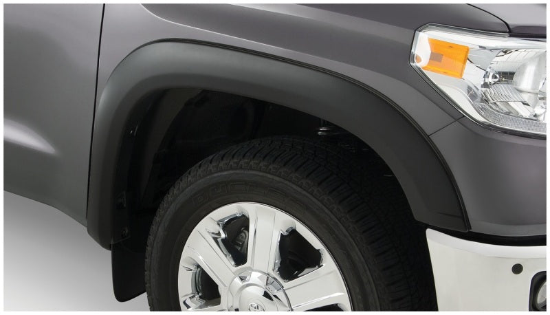 Bushwacker 07-13 Toyota Tundra Fleetside OE Style Flares 4pc w/ Factory Mudflap - Black Fender Flares Bushwacker