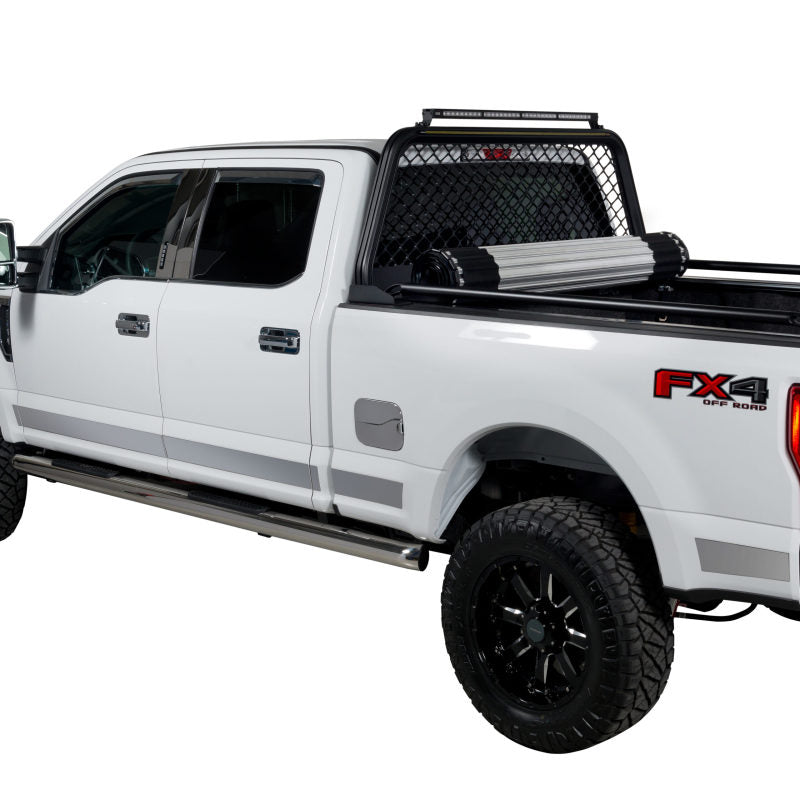 Putco 17-20 Ford SuperDuty Super Cab 8ft Box Dually - 12pcs - 4.25in Wide SS Rocker Panels Body Armor & Rock Rails Putco