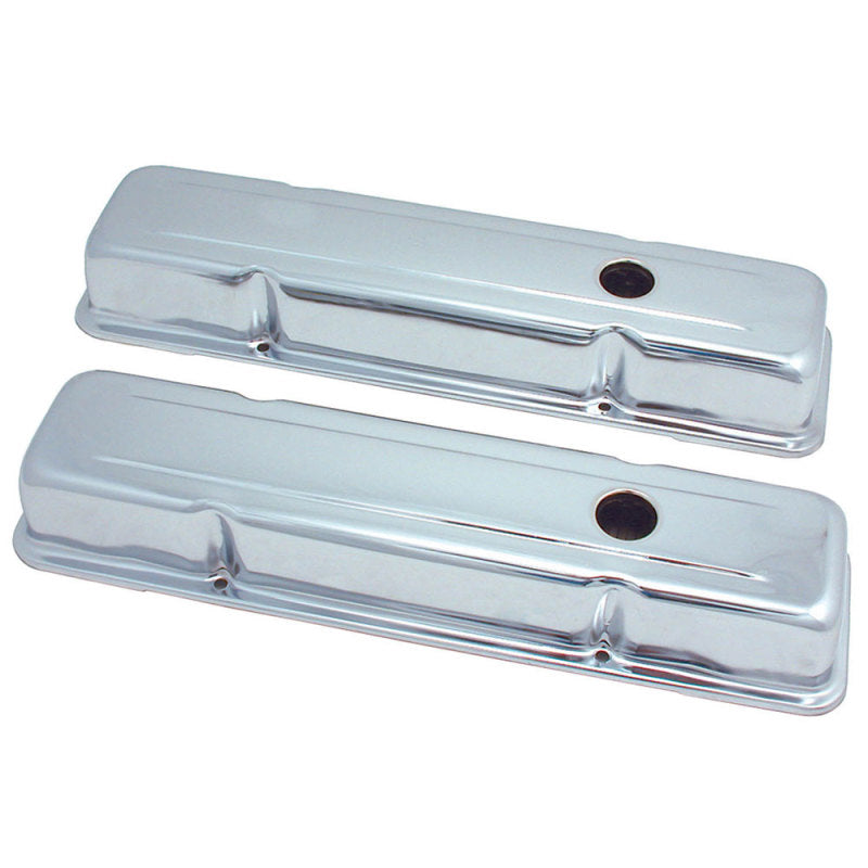 Spectre SB Chevy Short Valve Cover Set - Chrome Valve Covers Spectre