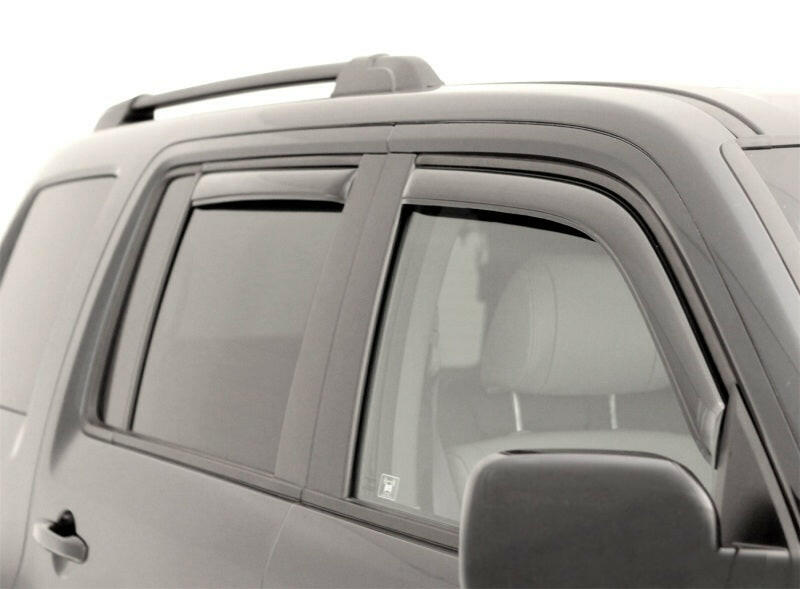 AVS 09-15 Honda Pilot Ventvisor In-Channel Front & Rear Window Deflectors 4pc - Smoke Wind Deflectors AVS