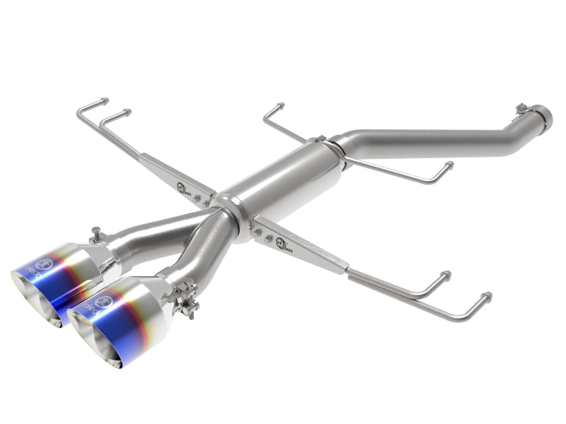 aFe Takeda 2.5in 304SS Axle-Back Exhaust System 17-19 Honda Civic Type R L4-2.0L (t) - BL Flame Tip Axle Back aFe