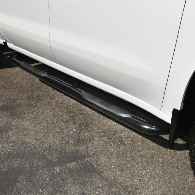 Westin 2019 Chevrolet Silverado/Sierra 1500 Crew Cab E-Series 3 Nerf Step Bars - Black Nerf Bars Westin