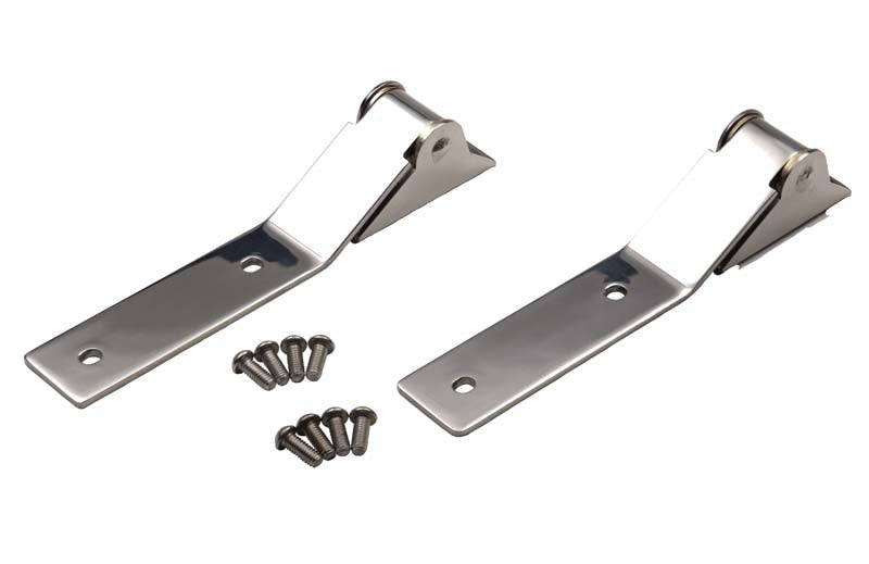 Kentrol 87-95 Jeep Wrangler YJ Tailgate Hinge Pair - Polished Silver Tailgate Accessories Kentrol