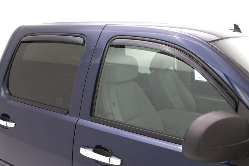 AVS 07-13 Chevy Avalanche Ventvisor In-Channel Front & Rear Window Deflectors 4pc - Smoke Wind Deflectors AVS