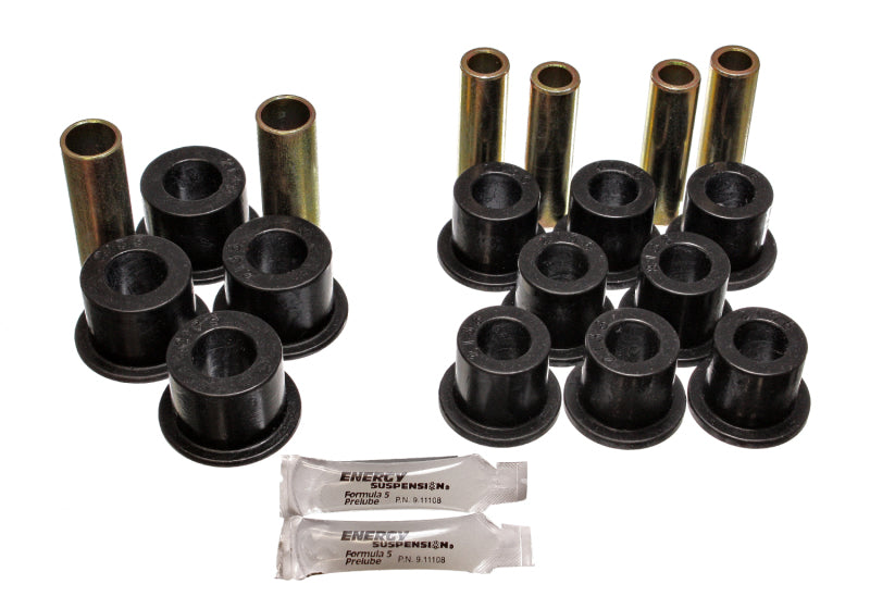 Energy Suspension 06/86-97 Nissan 720/Hardbody P/U 4WD Black Front Leaf Spring Bushing Set Bushing Kits Energy Suspension