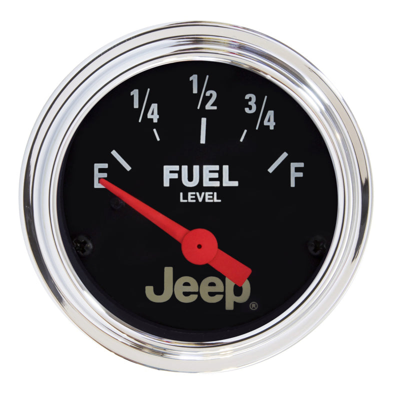 Autometer Jeep 52mm 0 OHMS Empty/90 OHMS Full Short Sweep Electronic Fuel Level Gauge Gauges AutoMeter
