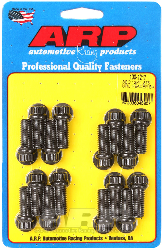 ARP BB Chevy 12pt .875 UHL header bolt kit Rod Bolt Kits ARP
