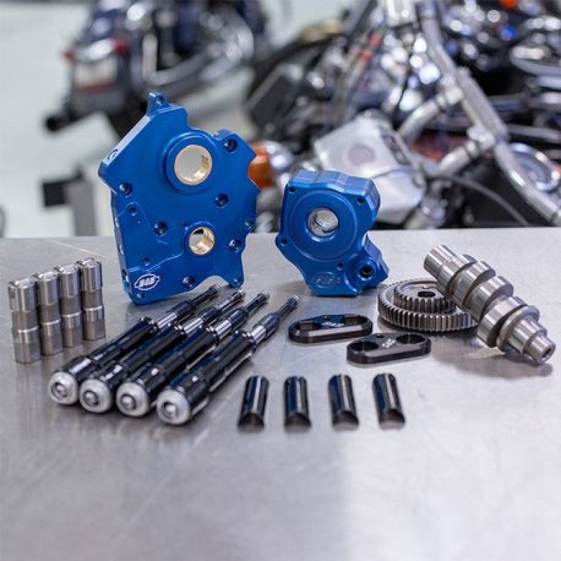 S&S Cycle 2017 M8 Models Gear Drive 465G Cam Chest Kit w/ Black Pushrod Tubes - Oil Cooled Cam Gears S&S Cycle