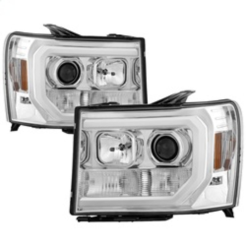 Spyder GMC Sierra 1500/2500/3500 07-13 V2 Projector Headlights - Chrome PRO-YD-GS07V2-LBDRL-C Headlights SPYDER