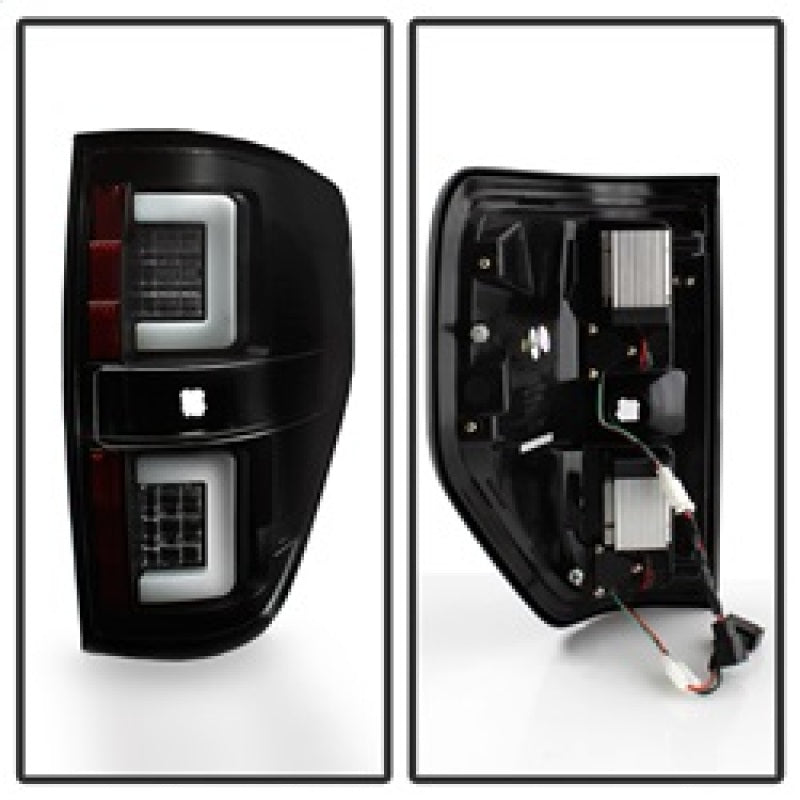 Spyder 09-14 Ford F150 V2 Light Bar LED Tail Lights - Black (ALT-YD-FF15009V2-LBLED-BK) Tail Lights SPYDER