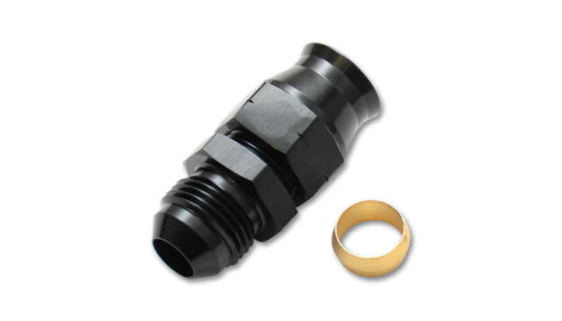 Vibrant -4AN Male to 1/4in Tube Adapter Fitting (w/ Brass Olive Insert) Fittings Vibrant