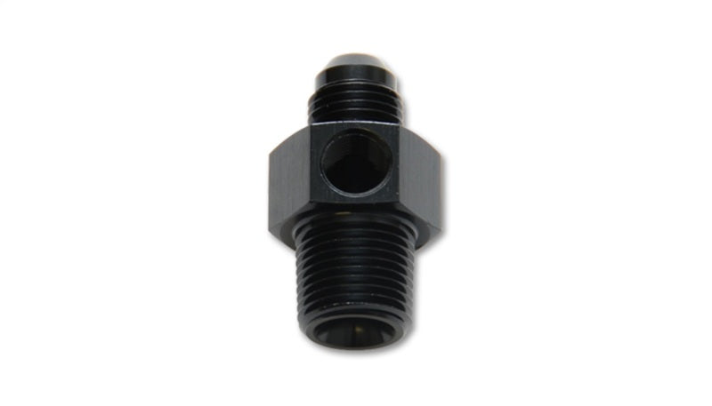 Vibrant -6AN Male to 3/8in NPT Male Union Adapter Fitting w/ 1/8in NPT Port Fittings Vibrant