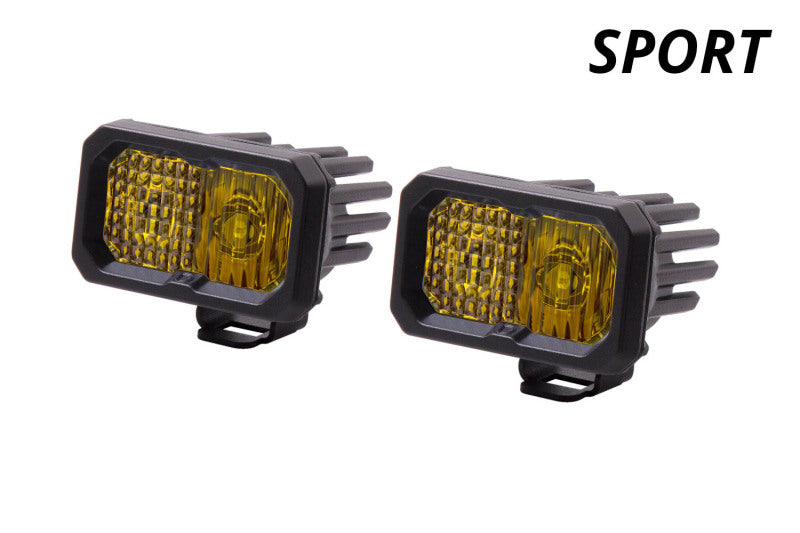 Diode Dynamics Stage Series 2 In LED Pod Sport - Yellow Driving Standard ABL (Pair) Light Accessories and Wiring Diode Dynamics