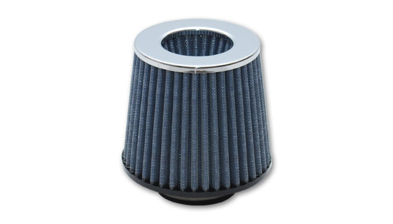 Vibrant Open Funnel Perf Air Filter (5in Cone O.D. x 5in Tall x 2.5in inlet I.D.) Chrome Filter Cap Air Filters - Universal Fit Vibrant