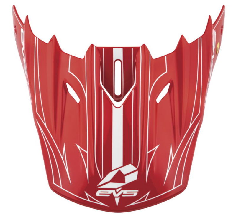 EVS T5 Pinner Visor - Red/White Helmets and Accessories EVS