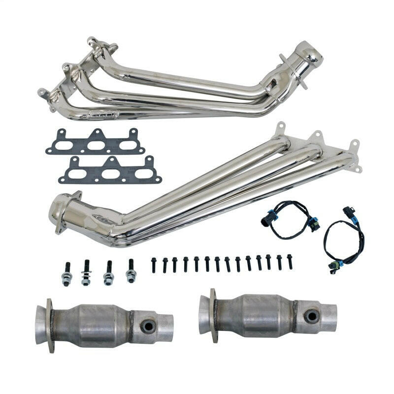 BBK 10-11 Camaro V6 Long Tube Exhaust Headers With Converters - 1-5/8 Chrome Headers & Manifolds BBK