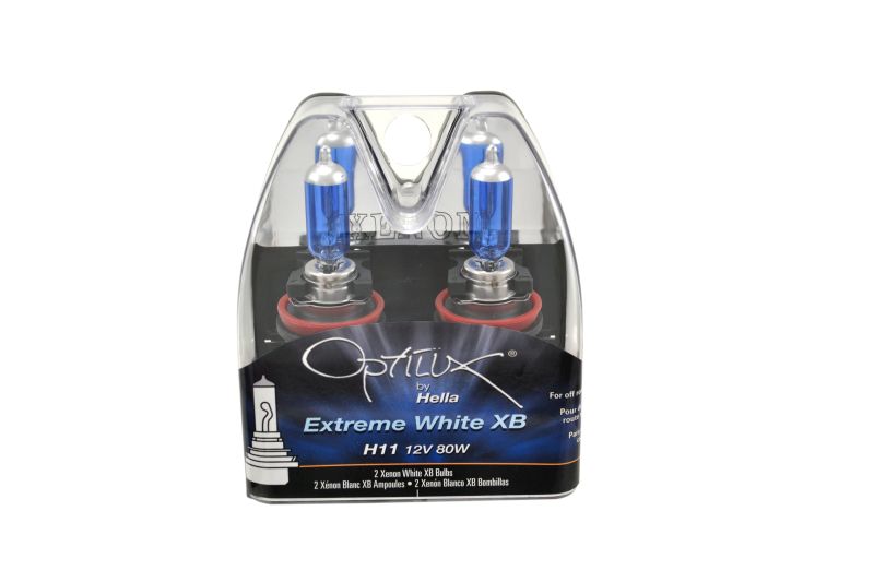 Hella Optilux XB Extreme Type H11 12V 80W Blue Bulbs - Pair Bulbs Hella