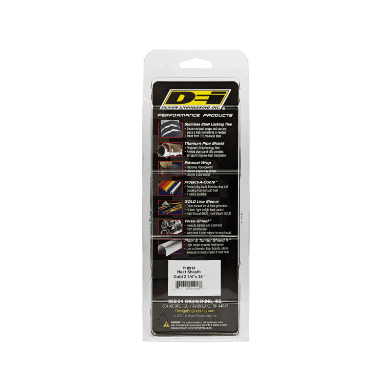 DEI Heat Shroud GOLD 2-1/4in x 36in Thermal Wrap DEI