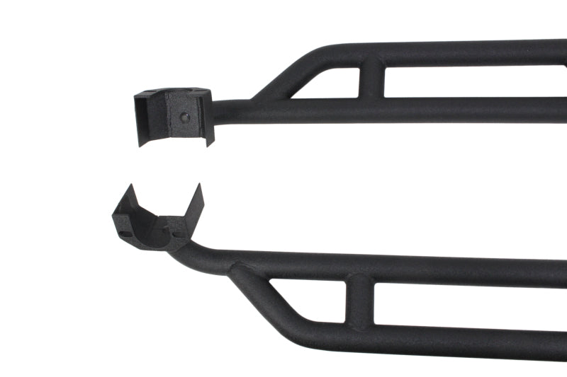 Fishbone Offroad 07-18 Jeep JK 2 Door Wrangler JK Steel Rock Sliders - Blk Textured Powdercoat Steps Fishbone Offroad