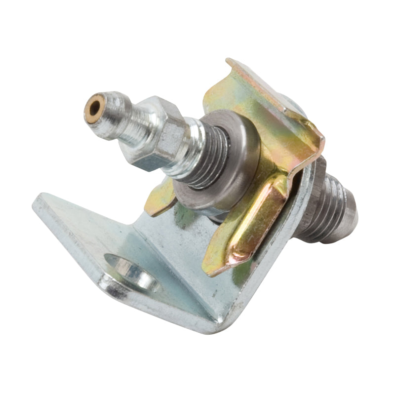 Russell Adapter Fitting -4 AN Male Flare to 3/8in. -24 Brake Bleeder Female - Clear Zinc Finish Fittings Russell