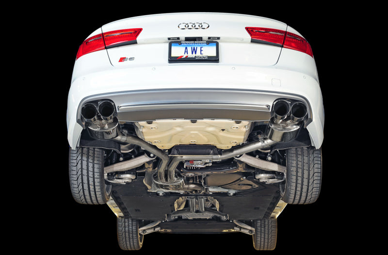 AWE Tuning Audi C7 / C7.5 S6 4.0T Touring Edition Exhaust - Diamond Black Tips Catback AWE Tuning